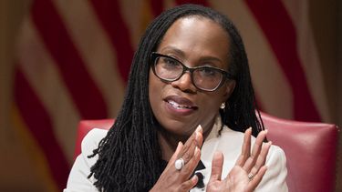 La jueza de la Corte Suprema Ketanji Brown Jackson en un evento en la Biblioteca del Congreso en Washington el 13 de febrero del 2025. (AP foto/Jacquelyn Martin, Pool)