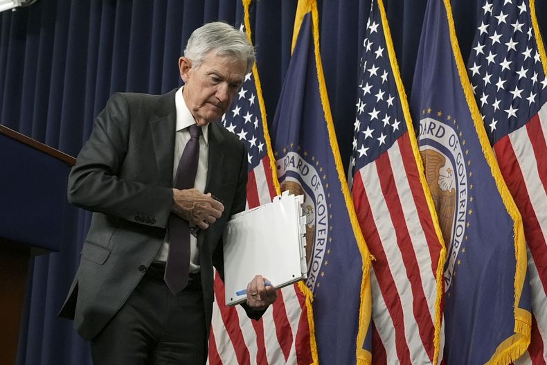 El presidente de la Reserva Federal estadounidense Jerome Powell después de una conferencia de prensa en la sede de esa institución en Washington el 29 de enero del 2025. (AP foto/Jacquelyn Martin)