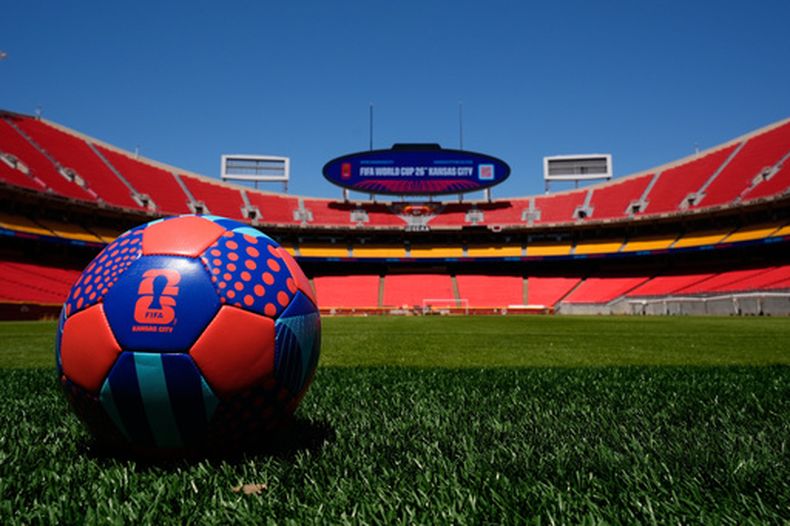 Una vista general del Estadio Arrowhead renombrado el Estadio de Kansas City para la Copa Mundial el lunes 11 de mayo del 2026. (AP Foto/Charlie Riedel)