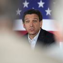 El gobernador de Florida Ron DeSantis el 19 de mayo de 2023 en Bedford, Nueva Hampshire (Foto AP /Robert F. Bukaty)