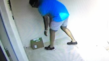 ladron oportunista se roba un paquete de correo en una casa del suroeste de miami