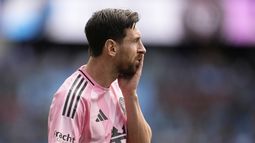 El argentino Lionel Messi, del Inter Miami, participa en el encuentro ante Minnesota United, el sábado 10 de mayo de 2025 (AP Foto/Abbie Parr)