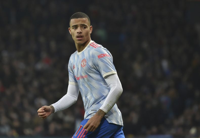 ARCHIVO - Mason Greenwood del Manchester United durante un partido de la Liga Premier ante Aston Villa, el sábado 15 de enero de 2022, en Birmingham. (AP Foto/Rui Vieira)