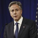 El secretario de Estado estadounidense, Antony Blinken, ofrece una rueda de prensa tras asistir a una sesión de las reuniones de ministros de Asuntos Exteriores del Grupo de los 7 en Tokio, el miércoles 8 de noviembre de 2023. (Jonathan Ernst/Pool Foto via AP)