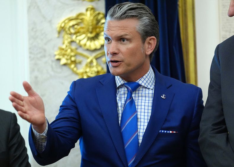 El secretario de Defensa Pete Hegseth en la Oficina Oval, en la Casa Blanca, en Washington, el 22 de junio del 2026. (AP foto/Jacquelyn Martin)