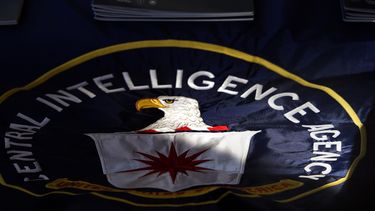 El emblema de la CIA en Atlanta, 13 de noviembre de 2013. El gobierno del presidente busca renovar la Ley de Inteligencia Extranjera que caduca al finalizar 2023, se informó el 13 de junio de 2023. (AP Foto/David Goldman, File)