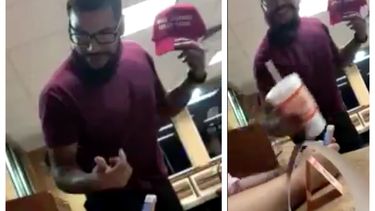video viral muestra a sujeto agredir a adolescente que apoya a trump