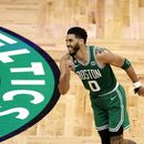 Jayson Tatum, de los Celtics de Boston, recorre la cancha durante el quinto partido de la final de la Conferencia Este, ante el Heat de Miami, el jueves 25 de mayo de 2023 (AP Foto/Michael Dwyer).