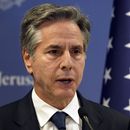 El secretario de Estado estadounidense Antony Blinken habla el martes 17 de octubre de 2023 en Tel Aviv, Israel, luego de una reunión con el primer ministro Benjamin Netanyahu. (AP Foto/Jacquelyn Martin, foto compartida)