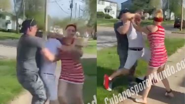 video: cubanos recien llegados a eeuu protagonizan pelea  en un barrio de kentucky