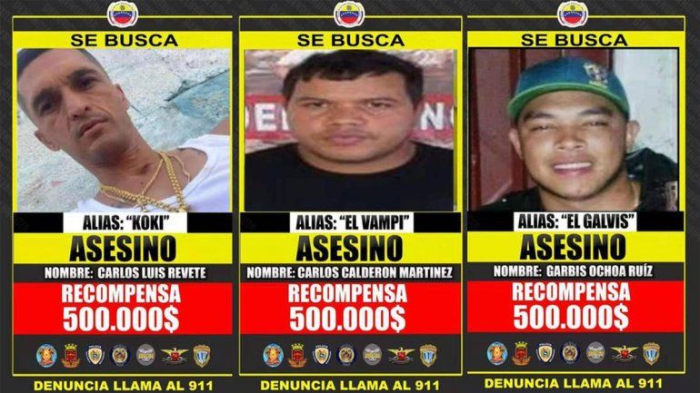 La recompensan ofrecida por el gobierno de Venezuela por la captura del "Koki" (Crédito: Ministerio del Poder Popular para la Comunicación e Información)