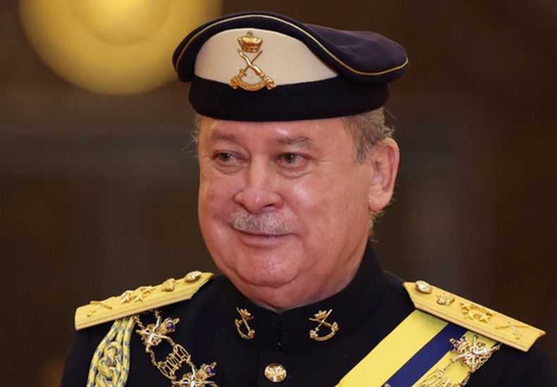 El rey de Malasia, Sultán de Johor, Sultán Ibrahim Iskandar, en el Palacio Nacional en Kuala Lumpur, Malasia, el 31 de enero del 2024. (Hasnoor Hussain/Pool Photo via AP)