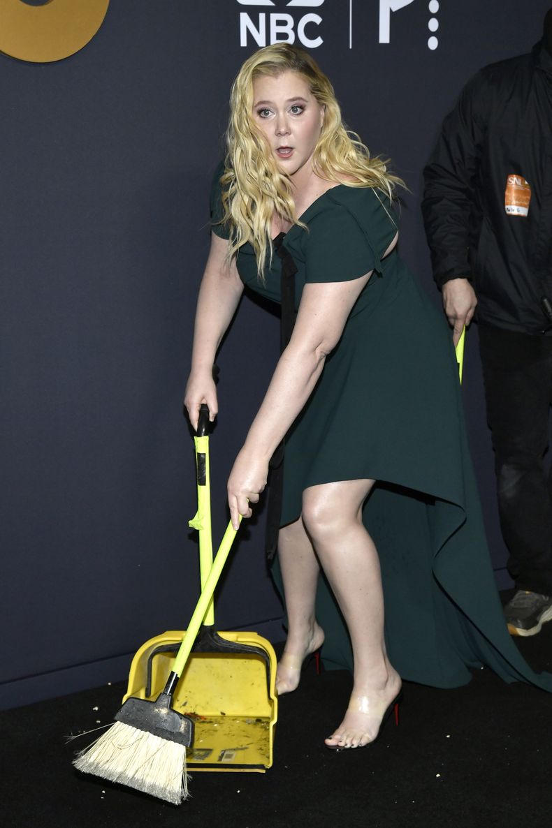 Amy Schumer asiste a SNL50: The Anniversary Special en Rockefeller Plaza el domingo 16 de febrero de 2025 en Nueva York. (Foto Evan Agostini/Invision/AP)