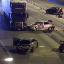 Aparatoso accidente en la I-95 de Miami-Dade involucra a un camión y 18 vehículos
