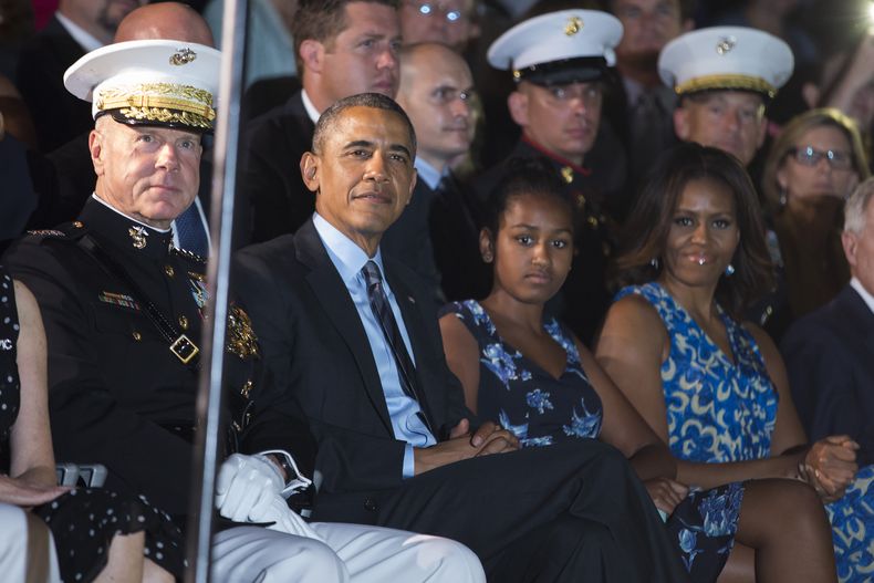 Barack Obama y Michelle Obama el viernes 27 de junio de 2014 en Washington.(AP Photo/ Evan Vucci)