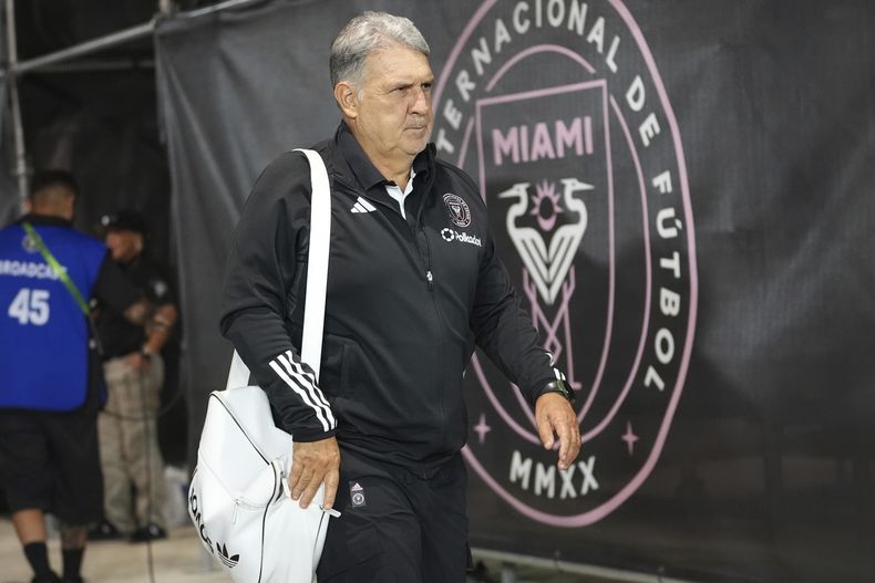 Gerardo Martino, técnico del Inter Miami, previo al partido contra Atlanta United en los playoffs de la MLS, el sábado 9 de noviembre de 2024, en Fort Lauderdale, Florida. (AP Foto/Lynne Sladky)