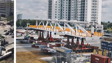 colapsa puente peatonal frente a fiu, podria haber multiples victimas