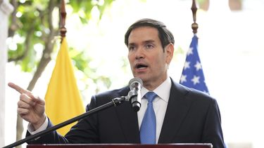 El secretario de Estado de Estados Unidos, Marco Rubio, habla en una rueda de prensa conjunta con la ministra de Exteriores de Ecuador, Gabriela Sommerfeld, en el Palacio de Carondelet, en Quito, Ecuador, el jueves 4 de septiembre de 2025. (AP Foto/Jacquelyn Martin, Pool)