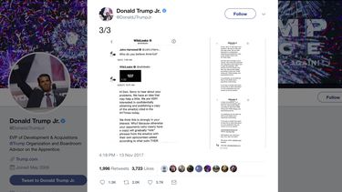 Trump Jr. intercambió mensajes con WikiLeaks durante campaña