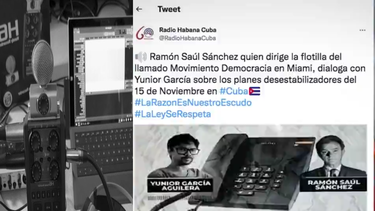 regimen cubano graba conversacion entre yunior garcia y ramon saul sanchez y la publica television nacional