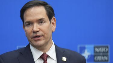El secretario de Estado de Estados Unidos Marco Rubio en la sede de la OTAN en Bruselas el 4 de abril del 2025. (AP foto/Jacquelyn Martin, Pool)