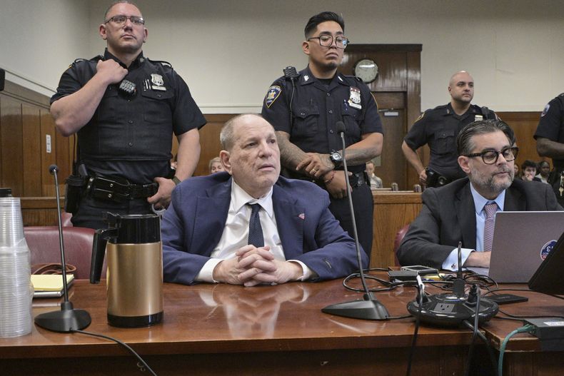 Harvey Weinstein comparece ante el tribunal estatal en Manhattan para su nuevo juicio el martes 10 de junio de 2025 en Nueva York. (Curtis Means/Pool Photo via AP)