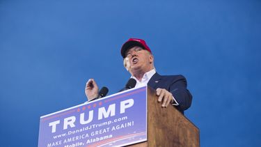 donald trump en campana llega al doral