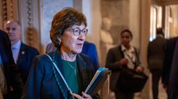 La senadora republicana por Maine Susan Collins en el Congreso en Washington el 24 de julio del 2025. (AP foto/J. Scott Applewhite)