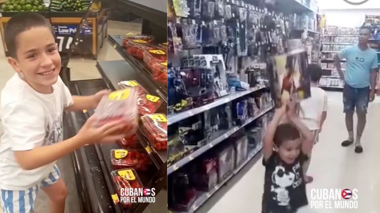 VIDEO VIRAL: la reacción de dos niños cubanos recién llegados a EEUU  al ver una juguetería en Walmart