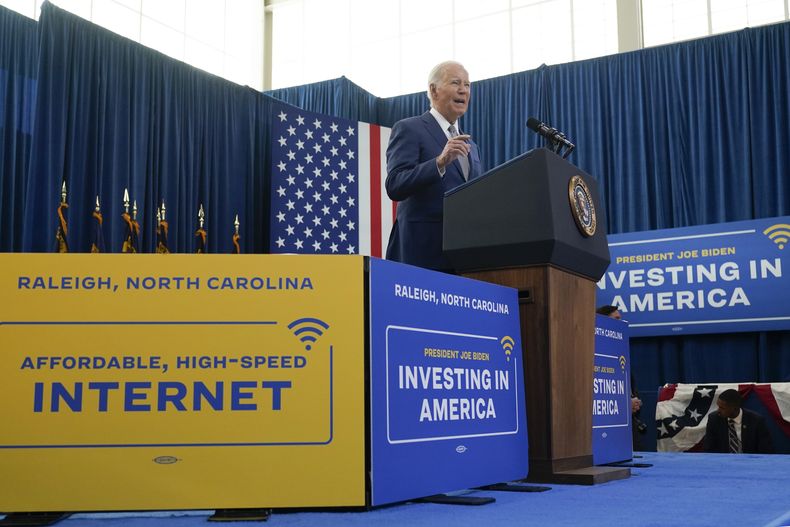 El presidente Joe Biden en un evento en Raleigh, Carolina del Norte, el 18 de enero de 2024. (Foto AP/Manuel Balce Ceneta)
