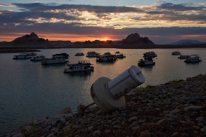 El Lago Powell cerca de Page, Nevada, el 15 de julio del 2026. (AP foto/John Locher)