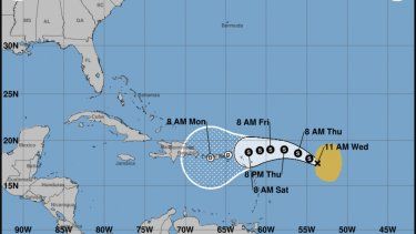 tormenta tropical philippe mantiene trayectoria mas hacia el sur y se movera sobre puerto rico entre el domingo y lunes como una depresion tropical