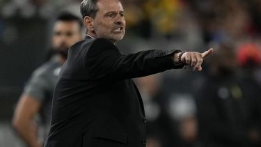 El técnico de México Diego Cocca durante el segundo tiempo del partido amistoso contra Camerún, el sábado 10 de junio de 2023, en San Diego. (AP Foto/Gregory Bull)
