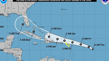 florida en la ruta de la depresion tropical 13 que podria transformarse en tormenta