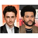 Esta combinación de fotos muestra a Billie Eilish, de izquierda a derecha, Timothée Chalamet y The Weeknd. (AP Photo)