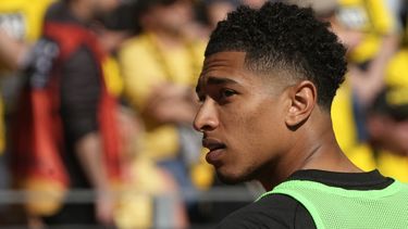 Jude Bellingham del Borussia Dortmund durante el partido contra Mainz en la Bundesliga, el sábado 13 de mayo de 2023, en Dortmund, Alemania. (AP Foto/Michael Probst)