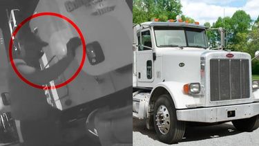 captado en camaras el robo de dos camiones peterbilt en homestead
