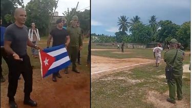 militares cubanos organizan juego de pelota en brigadas especiales y supuestos ciudadanos de nuevitas para aparentar calma