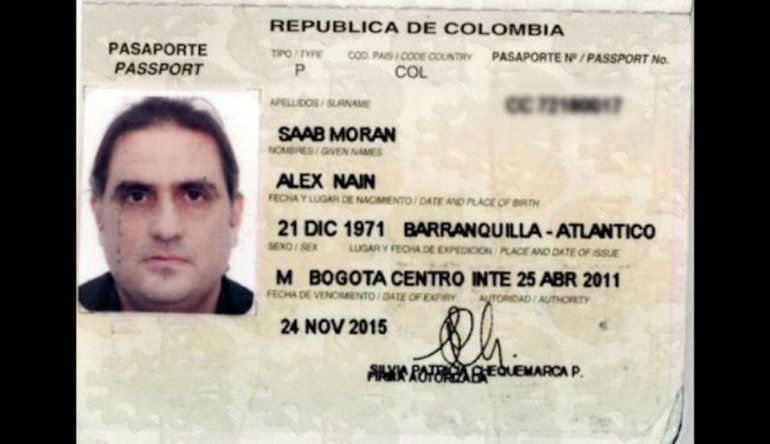 Pasaporte Colombiano de Alex Saab