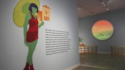 Un espacio de la exposición Waves of Style Swimwear Through the Decades, que recorre la historia de los trajes de baño en el último siglo, en el Museo HistoryMiami, el 7 de mayo de 2025, en Miami. (AP Foto/Lynne Sladky)
