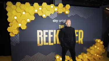 Jason Statham en la premiere de The Beekeeper en Londres el 10 de enero de 2024. (Scott A Garfitt/Invision/AP)