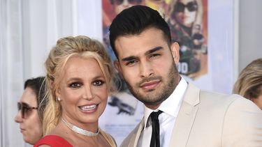 ARCHIVO - Britney Spears y Sam Asghari aparecen en el estreno en Los Ángeles de Once Upon a Time in Hollywood el 22 de julio de 2019. (Foto by Jordan Strauss/Invision/AP, Archivo)