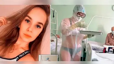 una enfermera rusa atendio a los pacientes con coronavirus en ropa interior por falta de equipamiento, y la sancionaron