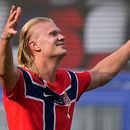 Erling Haaland, de la selección de Noruega, festeja luego de conseguir el segundo tanto ante Brasil en el encuentro de octavos de final disputado el domingo 5 de julio de 2026 en East Rutherford, NUeva Jersey (AP Foto/Frank Franklin II)