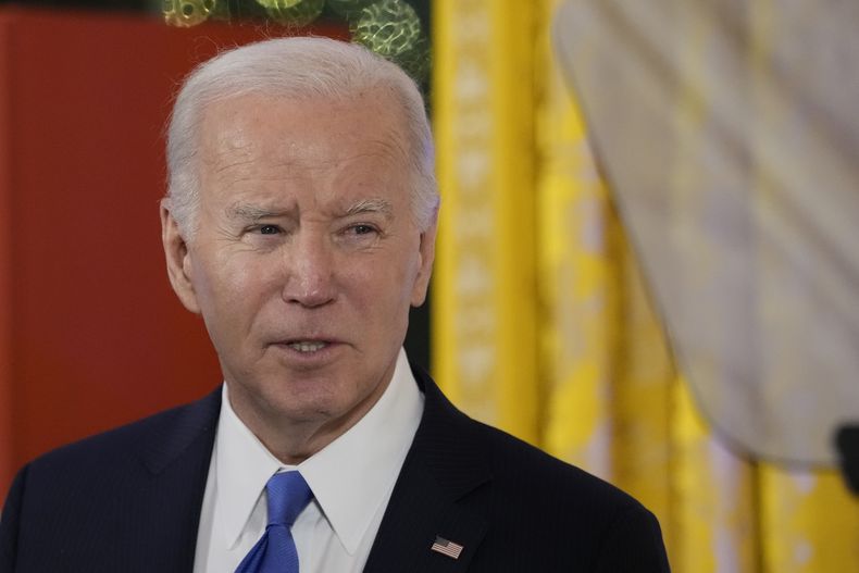 El presidente Joe Biden en un evento en la Casa Blanca el 11 de diciembre de 2023. (Foto AP/Jacquelyn Martin, Pool)