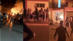 joven herido de bala e incendio en sede del pcc durante protestas por apagones en moron, ciego de avila