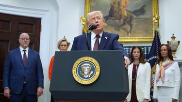El presidente de EEUU, Donald Trump, habla durante un evento sobre los precios de los medicamentos en la Casa Blanca, en Washington, el viernes 19 de diciembre de 2025. (AP Foto/Evan Vucci)