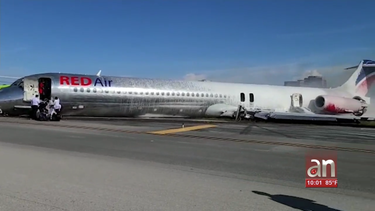 avion con 126 personas a bordo se incendia al aterrizar en aeropuerto internacional de miami
