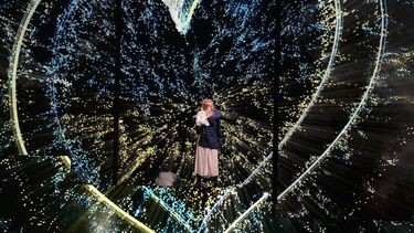 Alyosha de Ucrania se presenta durante un ensayo general del Festival de la Canción de Eurovisión en la Areina M&S Bank en Liverpool, Inglaterra, el lunes 8 de mayo de 2023. (Foto AP/Martin Meissner)