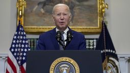 El presidente Joe Biden en el Salón Roosevelt de la Casa Blanca, en Washington, el 1 de octubre de 2023. (Foto AP /Manuel Balce Ceneta)